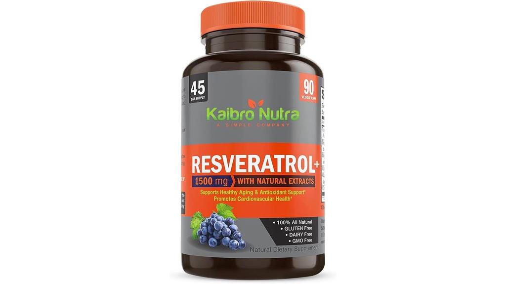 resveratrol antioxidant health benefits